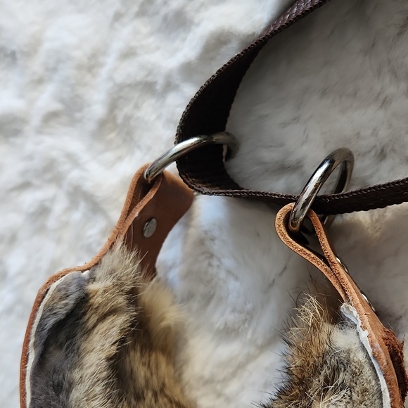 Leather and fur martingale collar - Picture 9 of 11